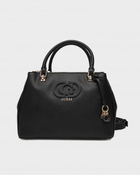 GUESS CALEBRA HOBO STATUS SATCHEL ΓΥΝΑΙΚΕΙΑ ΤΣΑΝΤΑ ΩΜΟΥ - HWBG9536060 - ΜΑΥΡΟ