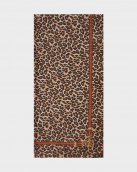 GUESS ΓΥΝΑΙΚΕΙΑ ΠΑΣΜΙΝΑ ANIMAL PRINT - AW5349MOD03S - ΜΠΕΖ