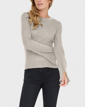 PULLOVER FEM KNIT PC50/VI50 ONLY ΓΥΝΑΙΚΕΙΟ ΠΟΥΛΟΒΕΡ - 15350696 - ΜΠΕΖ