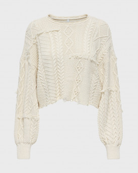 ONLY ΓΥΝΑΙΚΕΙΟ ΠΛΕΚΤΟ ΠΟΥΛΟΒΕΡ - 15352093 - ΕΚΡΟΥ