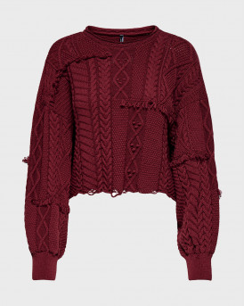 ONLY ΓΥΝΑΙΚΕΙΟ ΠΛΕΚΤΟ ΠΟΥΛΟΒΕΡ - 15352093 - ΜΠΟΡΝΤΩ