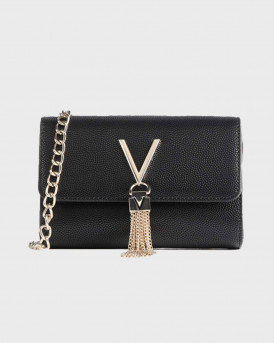 VALENTINO BAGS DIVINA ΓΥΝΑΙΚΕΙΑ ΤΣΑΝΤΑ ΩΜΟΥ - 45LVBS1R403G - ΜΑΥΡΟ