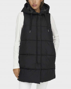 ONLY ΓΥΝΑΙΚΕΙΟ ΓΙΛΕΚΟ PUFFER ΜΕ ΚΟΥΚΟΥΛΑ - 15300256 - ΜΑΥΡΟ