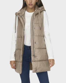 ONLY ΓΥΝΑΙΚΕΙΟ ΓΙΛΕΚΟ PUFFER ΜΕ ΚΟΥΚΟΥΛΑ - 15300256 - ΜΠΕΖ