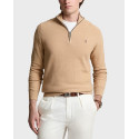 POLO RALPH LAUREN ΑΝΔΡΙΚΟ HALF-ZIP ΠΟΥΛΟΒΕΡ - 710932304500 - ΜΠΕΖ