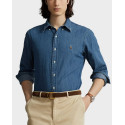 POLO RALPH LAUREN ΑΝΔΡΙΚΟ ΤΖΙΝ ΠΟΥΚΑΜΙΣΟ - 710792043001  - ΜΠΛΕ