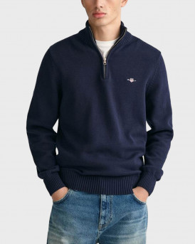GANT ΑΝΔΡΙΚΟ ΠΟΥΛΟΒΕΡ HALF-ZIP - 3G8030170 - ΜΠΛΕ