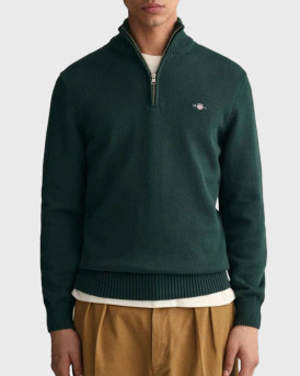 GANT ΑΝΔΡΙΚΟ ΠΟΥΛΟΒΕΡ HALF-ZIP - 3G8030170 - ΠΡΑΣΙΝΟ
