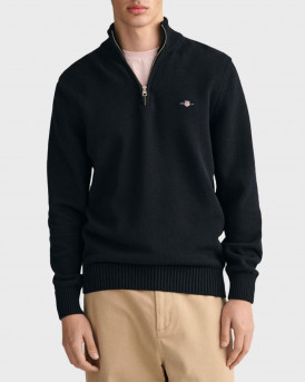 GANT ΑΝΔΡΙΚΟ ΠΟΥΛΟΒΕΡ HALF-ZIP - 3G8030170 - ΜΑΥΡΟ