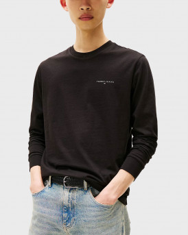 TOMMY JEANS ΑΝΔΡΙΚΗ ΜΑΚΡΥΜΑΝΙΚΗ ΜΠΛΟΥΖΑ - DM0DM21594 - ΜΑΥΡΟ