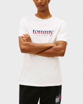 TOMMY JEANS ΑΝΔΡΙΚΗ ΚΟΝΤΟΜΑΝΙΚΗ ΜΠΛΟΥΖΑ - DM0DM21978 - ΑΣΠΡΟ