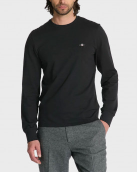 GANT ΑΝΔΡΙΚΗ ΜΑΚΡΥΜΑΝΙΚΗ ΜΠΛΟΥΖΑ - 3G2022143 - ΜΑΥΡΟ