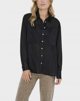 ONLY STAR LIFE BREEANA ΓΥΝΑΙΚΕΙΟ ΠΟΥΚΑΜΙΣΟ ΗΜΙΔΙΑΦΑΝΟ - 15360299 - ΜΑΥΡΟ