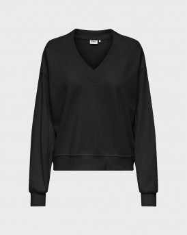 ONLY BELLA ΓΥΝΑΙΚΕΙΟ ΦΟΥΤΕΡ ΜΕ V ΛΑΙΜΟΚΟΨΗ - 15356114 - ΜΑΥΡΟ