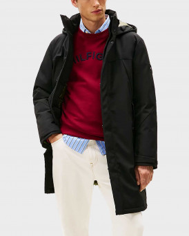 TOMMY HILFIGER TECH ΑΝΔΡΙΚΟ ΑΔΙΑΒΡΟΧΟ ΠΑΡΚΑ ΜΕ ΕΠΕΝΔΥΣΗ - MW0ΜW41362 - ΜΑΥΡΟ
