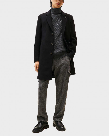 TOMMY HILFIGER SMART CASUAL ΑΝΔΡΙΚΟ ΜΑΛΛΙΝΟ ΠΑΛΤΟ - MW0ΜW40768