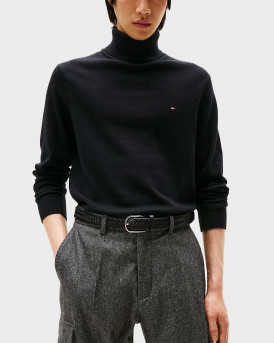 TOMMY HILFIGER ΑΝΔΡΙΚΟ ΠΟΥΛΟΒΕΡ ΖΙΒΑΓΚΟ - ΜW0MW28048 - ΜΑΥΡΟ