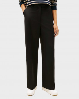 TOMMY HILFIGER TIMELESS LOOSE ΓΥΝΑΙΚΕΙΟ ΠΑΝΤΕΛΟΝΙ ΙΣΙΑ ΓΡΑΜΜΗ - WW0WW48362 - ΜΑΥΡΟ