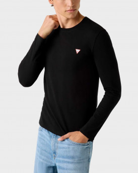 GUESS CORE ΑΝΔΡΙΚΗ ΜΑΚΡΥΜΑΝΙΚΗ ΜΠΛΟΥΖΑ - M2YI28J1314 - ΜΑΥΡΟ