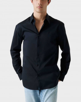 GUESS SUNSET ΑΝΔΡΙΚΟ ΠΟΥΚΑΜΙΣΟ ΣΤΕΝΗ ΓΡΑΜΜΗ - M1YH20W7ZK1 - ΜΑΥΡΟ