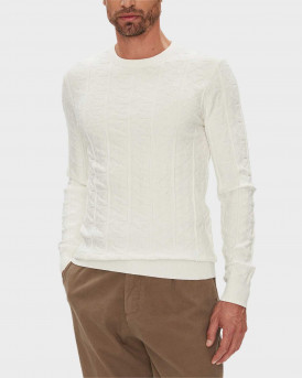 GUESS HERON ΑΝΔΡΙΚΟ ΠΟΥΛΟΒΕΡ - M5YR07Z3FC2 - ΑΣΠΡΟ