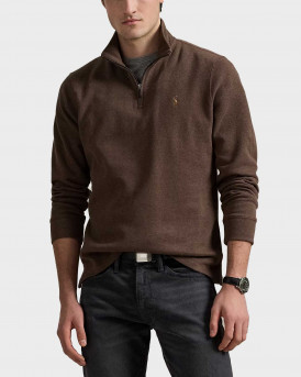 POLO RALPH LAUREN ΑΝΔΡΙΚΟ HALF-ZIP ΠΟΥΛΟΒΕΡ - 710671929077 - ΚΑΦΕ