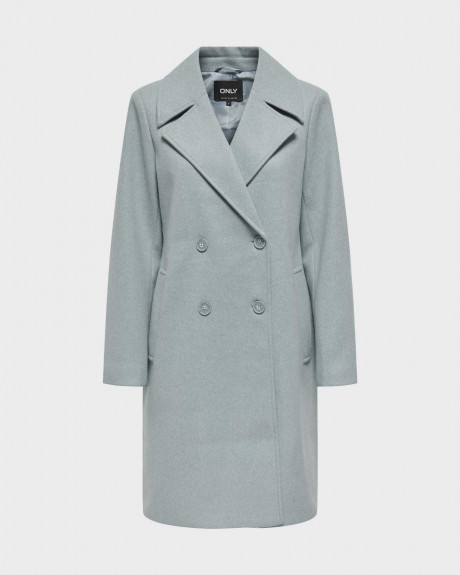 ONLY LADINA WOMEN'S DOUBLE-BREASTED LONG COAT - 15349217