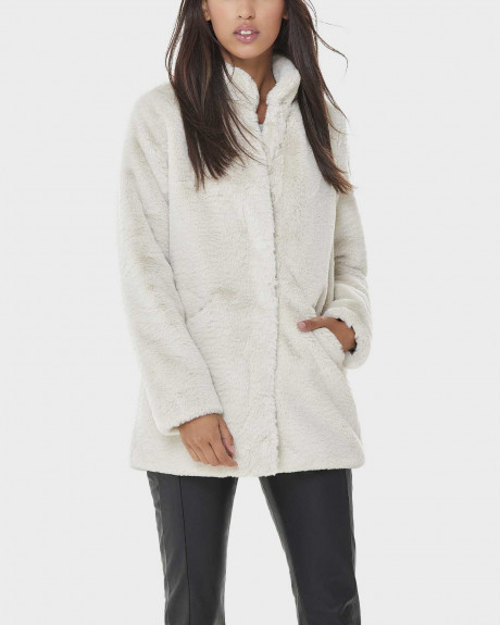 ONLY VIDA WOMEN'S FAUX FUR COAT - 15164600