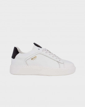 BOSS SHOES ΑΝΔΡΙΚΑ ΔΕΡΜΑΤΙΝΑ SNEAKERS - C6964 - ΑΣΠΡΟ