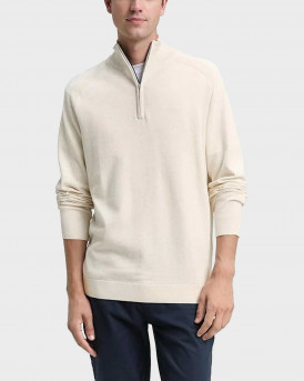 TOM TAILOR ΑΝΔΡΙΚΟ HALF-ZIP ΠΟΥΛΟΒΕΡ - 1047569 - ΕΚΡΟΥ