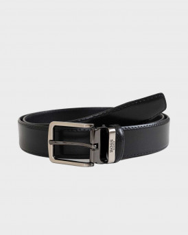 BOSS SHOES MEN'S LEATHER BELT - CB001 - BLACK