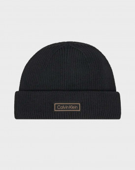 CALVIN KLEIN MEN'S KNIT BEANIE - LV04D8058G - BLACK