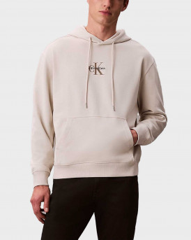 CALVIN KLEIN JEANS ΑΝΔΡΙΚΟ ΦΟΥΤΕΡ ΜΕ ΚΟΥΚΟΥΛΑ - LV04RD243G - ΕΚΡΟΥ