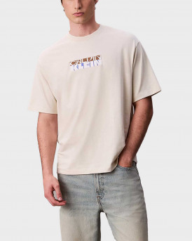 CALVIN KLEIN JEANS ΑΝΔΡΙΚΗ ΚΟΝΤΟΜΑΝΙΚΗ ΜΠΛΟΥΖΑ - LV04RD808G - ΕΚΡΟΥ