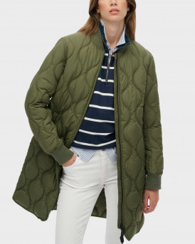 SUPERDRY LONG QUILTED LINER ΓΥΝΑΙΚΕΙΟ PADDED ΚΑΠΙΤΟΝΕ ΜΠΟΥΦΑΝ - W5011932A - ΛΑΔΙ