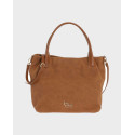 BY BYBLOS DAISY SUEDE WOMEN'S SHOULDER BAG - ΒYBS66B01  - BROWN