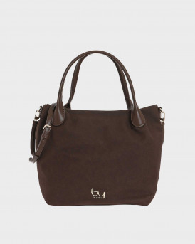 BY BYBLOS DAISY SUEDE WOMEN'S SHOULDER BAG - ΒYBS66B01  - BROWN