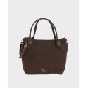 BY BYBLOS DAISY SUEDE WOMEN'S SHOULDER BAG - ΒYBS66B01  - BROWN