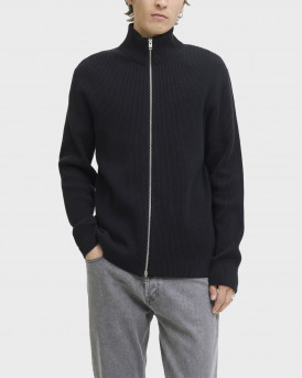 JACK & JONES PERFECT ΑΝΔΡΙΚΗ ΠΛΕΚΤΗ ΖΑΚΕΤΑ ΜΕ ΦΕΡΜΟΥΑΡ - 12279409 - ΜΑΥΡΟ