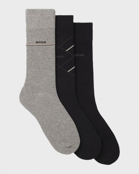 BOSS 3PRS GIFTSET ICON CCΑ MEN'S 3-PACK SOCKS - 50547840 