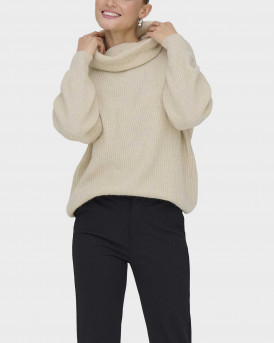 ONLY WHITNEY ΓΥΝΑΙΚΕΙΟ OVERSIZED ΠΟΥΛΟΒΕΡ ΖΙΒΑΓΚΟ - 15353187 - ΜΠΕΖ