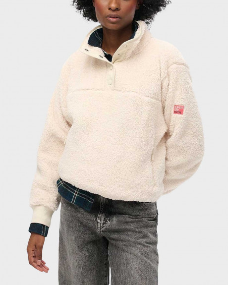 SUPERDRY ΓΥΝΑΙΚΕΙΟ HALF-BUTTON FLEECE SWEATSHIRT - W2012372A