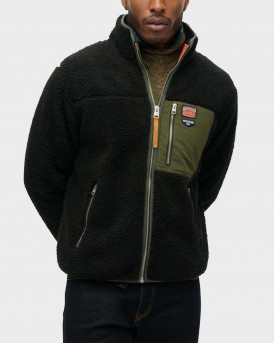 SUPERDRY VINTAGE RETRO ΑΝΔΡΙΚH FLEECE ZAKETA - Μ2014141A - ΜΑΥΡΟ