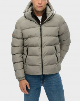 SUPERDRY HOODED SPORTS ΑΝΔΡΙΚΟ PUFFER ΜΠΟΥΦΑΝ - Μ5011905Α - ΧΑΚΙ