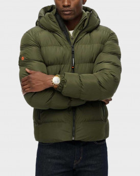 SUPERDRY HOODED SPORTS ΑΝΔΡΙΚΟ PUFFER ΜΠΟΥΦΑΝ - Μ5011905Α - ΛΑΔΙ