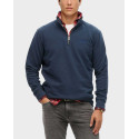 SUPERDRY D1 OVIN ESSENTIAL LOGO HENLEY ΑΝΔΡΙΚΟ ΦΟΥΤΕΡ HALF-ZIP - M2013750Α - ΕΚΡΟΥ
