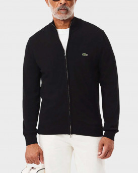 LACOSTE ΑΝΔΡΙΚΗ ΠΛΕΚΤΗ ΖΑΚΕΤΑ ΜΕ ΦΕΡΜΟΥΑΡ - AH195700 - ΜΑΥΡΟ