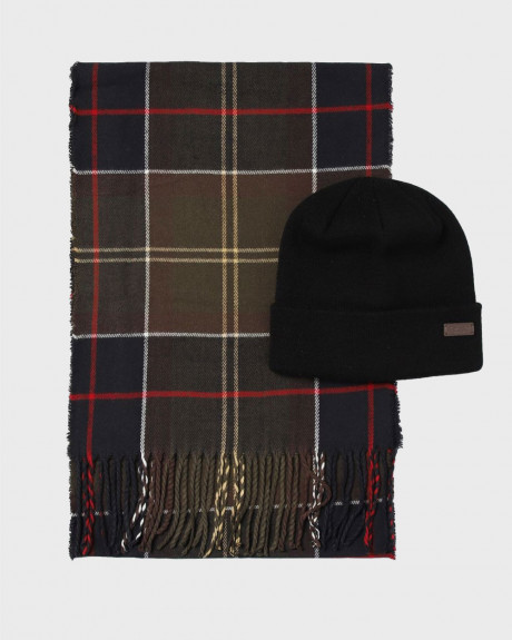 BARBOUR MEN'S GIFT SET SCARF-BEANIE - MGS0079