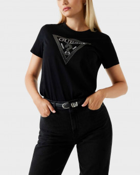 GUESS ΓΥΝΑΙΚΕΙΑ ΚΟΝΤΟΜΑΝΙΚΗ ΜΠΛΟΥΖΑ - W5BI18I13Z14 - ΜΑΥΡΟ