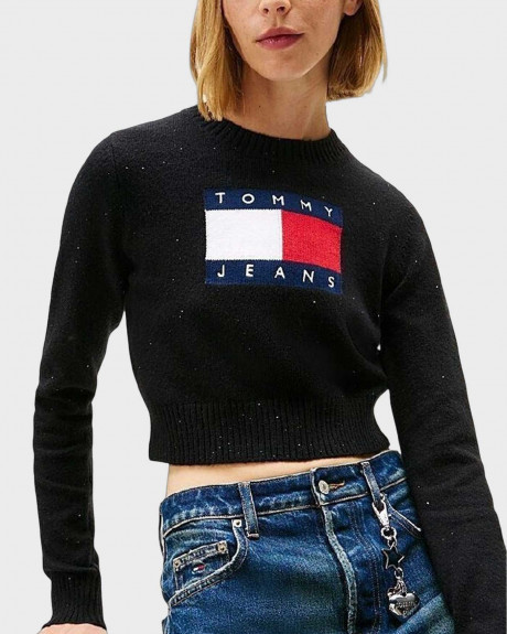 TOMMY JEANS ΓΥΝΑΙΚΕΙΟ ΠΟΥΛΟΒΕΡ CROPPED - DW0DW21690